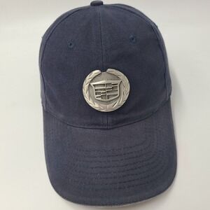 Cadillac Hat Strapback Blue Silver Metal Logo Fersten Worldwide Cars Casual Men